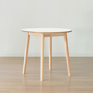 이홈데코 말렌 원목 원형 카페 테이블 800/1000 (의자추가구매)