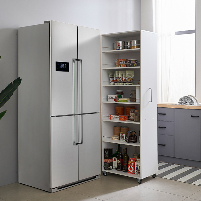 에코 주방 슬라이딩 냉장고틈새장 키큰 수납장 320