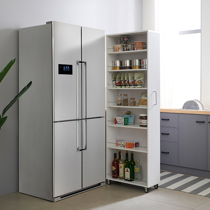 에코 주방 슬라이딩 냉장고틈새장 키큰 수납장 240
